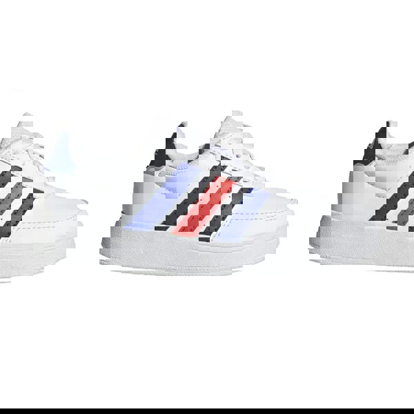 Adidas Childrens/Kids Breaknet 2.0 Synthetic Leather Trainers - White/Blue/Red