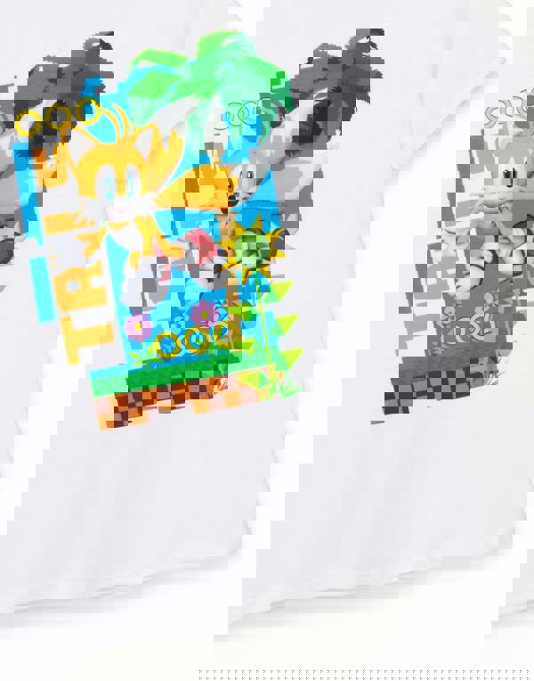 Sonic the Hedgehog Unisex Kids White Tails Short Sleeved T-Shirt