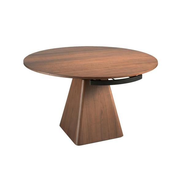 Angel Cerdá Round walnut extending dining table 1081