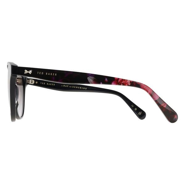 Ted Baker Sunglasses TB1763 Flori 001 Gloss Solid Black Grey Gradient