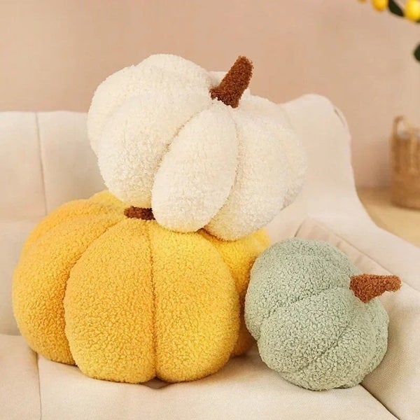 Anyhouz Anypillow Dark Orange Lamb Fleece Pumpkin Plush Pillow 35cm