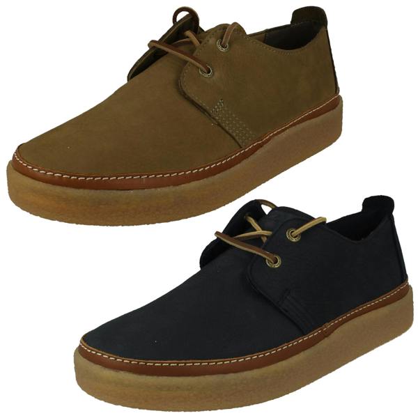 Clarks Mens Clarks Casual Crepe Sole Lace Up Shoes Clarkwood Low