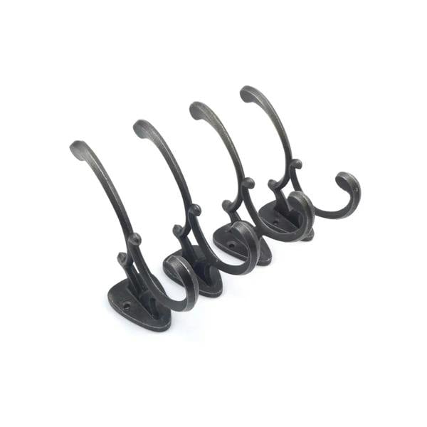 Coat Hook Addison Antique Cast Iron 125mm - Pack of 4