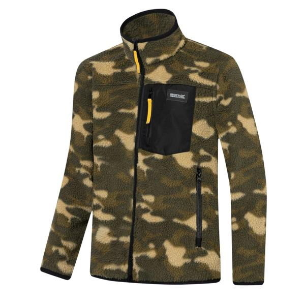 Regatta Childrens/Kids Frankie Camo Full Zip Fleece Jacket - Bark Green - 