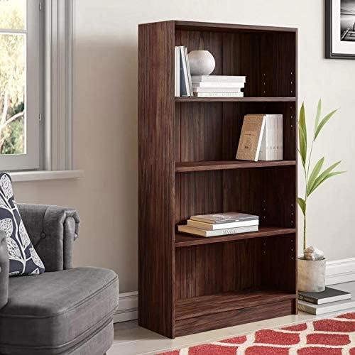Timber Art Design 4 Tier Bookcase Tall Display Shelving Storage Unit Wood Furniture