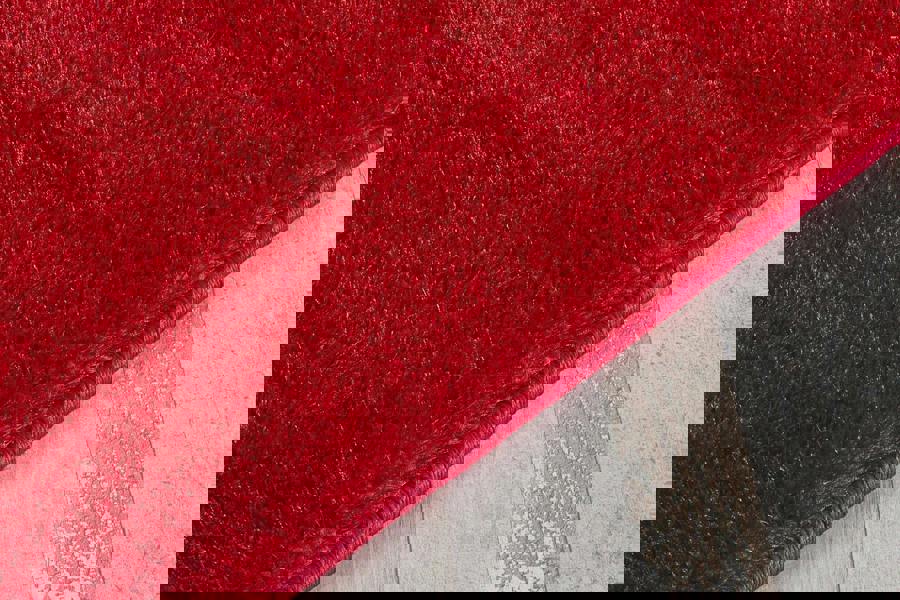 Smart Living Polyester Shaggy Rug - Red