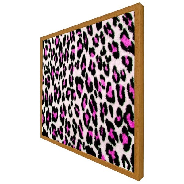 Benjamin Tate Design Pink fluffy leopard (Picture Frame)