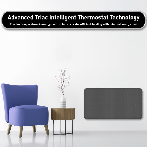 Mylek Radiator Mica Panel Radiant Heater, Wifi Enabled Smart APP 2000W Electric, Triac Thermostat
