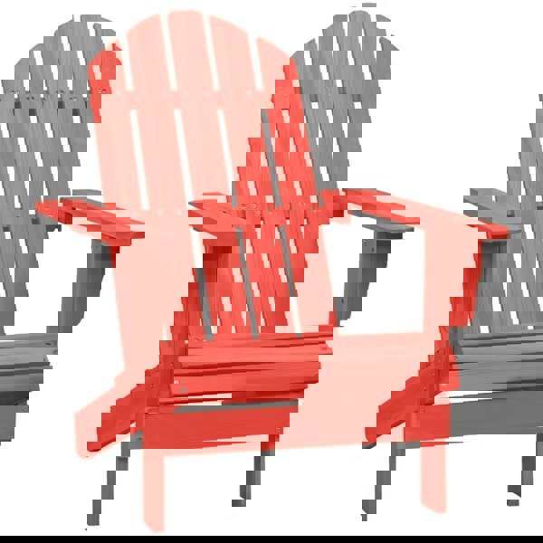Berkfield Garden Adirondack Chair Solid Fir Wood Red