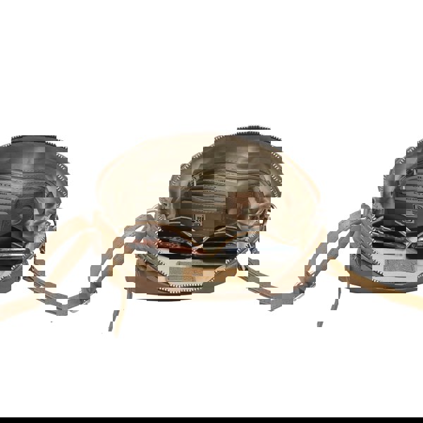 Assots London 'JEAN' Light Tan Real Soft Pebble Grain Leather Crossbody Bag