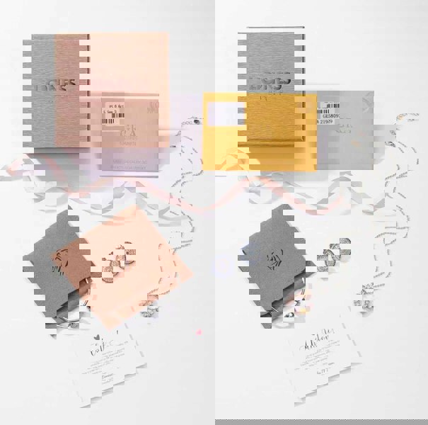 Lioness by TF Amora Pink Heart Bracelet -  Rhodium-Plated Solid S925, Sterling Silver