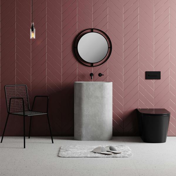 Decortie Bubble Black Wall Mirror Modern Design Durable & Stylish Black 57cm