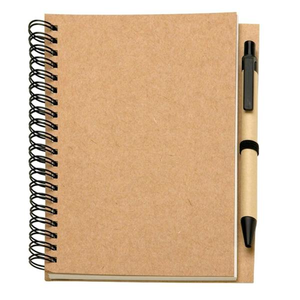MidOcean Bloquero Recycled B6 Notebook with Pen - Beige - 