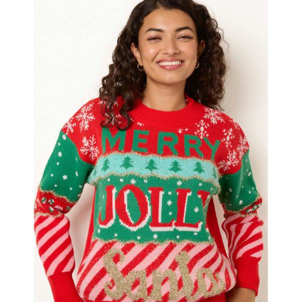 Blue Vanilla Merry Jolly Santa Jumper