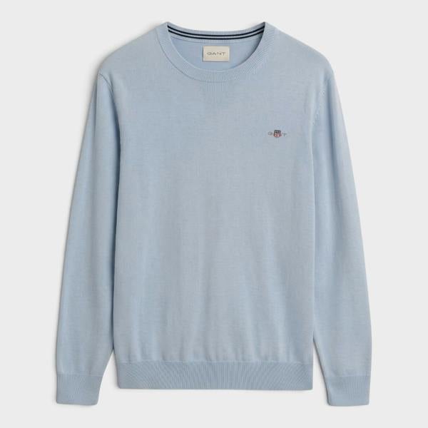 GANT Classic Logo Crewneck Sweatshirt Fresh Blue