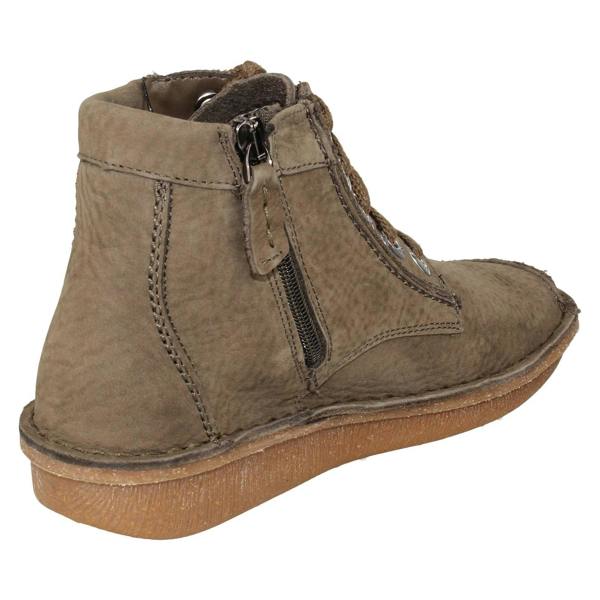 Clarks Ladies Clarks Lace Up Casual Ankle Boots Funny Cedar