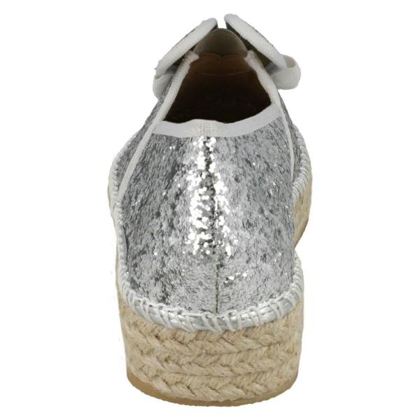 Spot On Ladies Spot On Glitter Bunny Ears Espadrilles