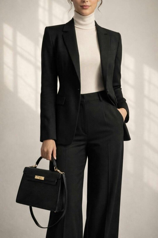 SVNX Top Handle Satchel Tote Bag in Black