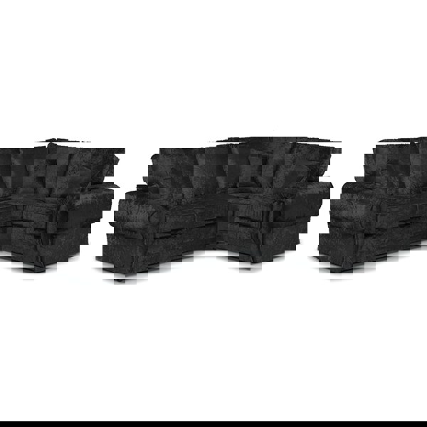 Furnishings For Less Chelsea Crushed Velvet Full Back 4 Seater L Shaped Corner Sofa