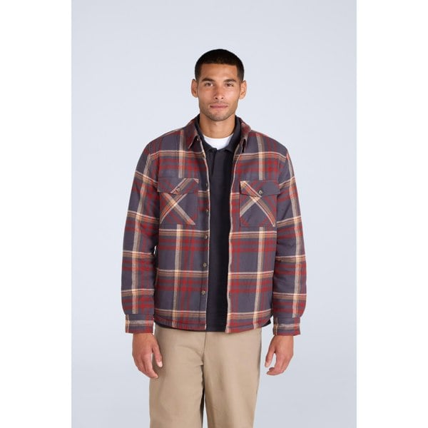 Animal Mens Tide Plaid Organic Shirt - Berry