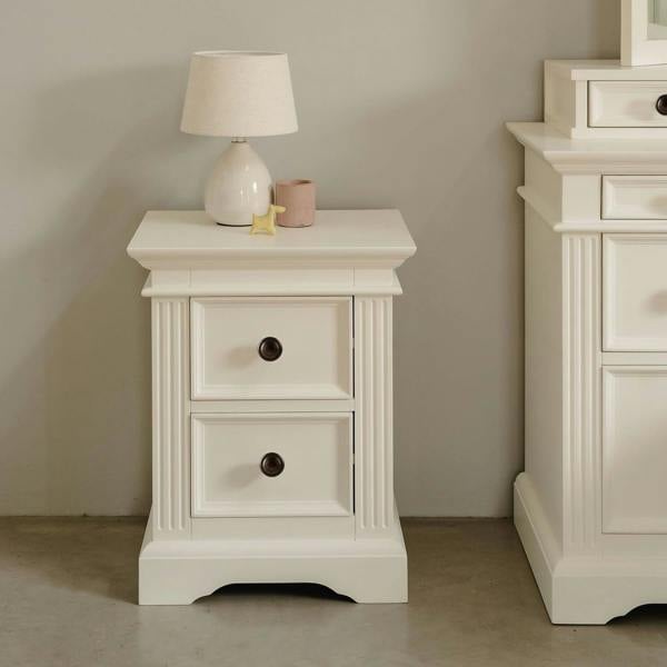 Gainsborough Bedside Table 2 Drawer Hamptons Style Nightstand
