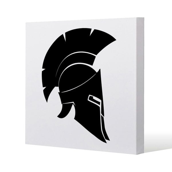 Benjamin Tate Design Roman Helmet Slim Style Canvas Print  40x40cm , 15mm Slim Real wood.