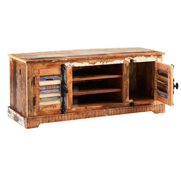 Wyld Haus Seattle Reclaimed Wood TV Cabinet 2 Doors 2 Shelves