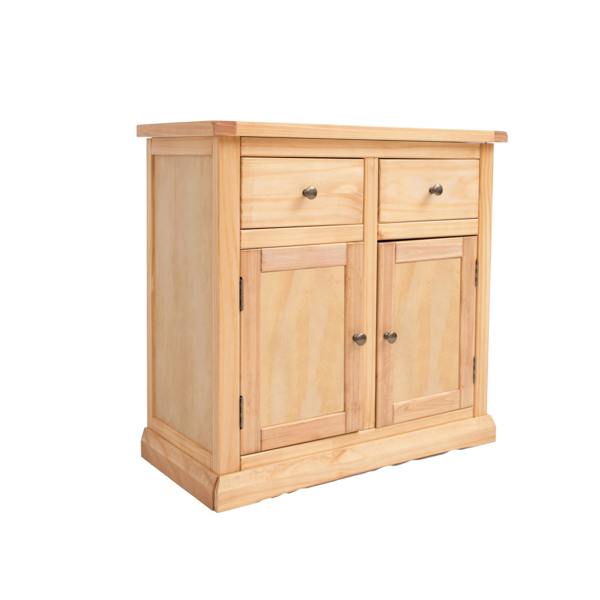 Cabinet Bits Lucca Waxed 2 Drawer 2 Door Sideboard Brass Knob