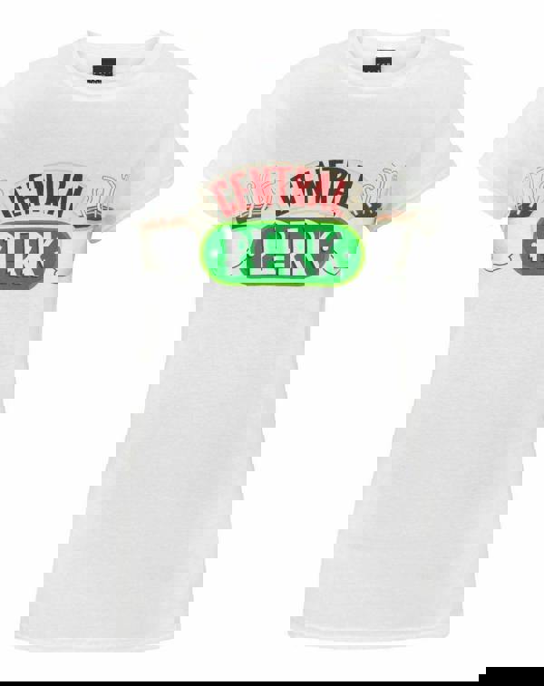 Friends Womens White Central Perk Logo Short Sleeved T-Shirt