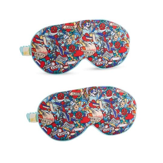 Satin Sleep Mask Twin Pack Sets - Various Designs - Tattoo