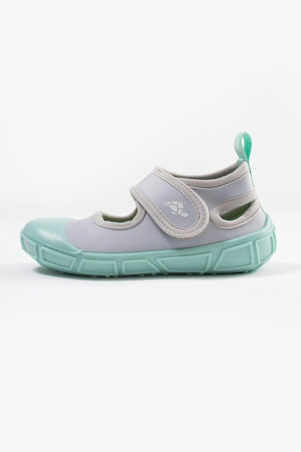 Turtl Kids' Recycled Sports Sandals in Silver & Aqua