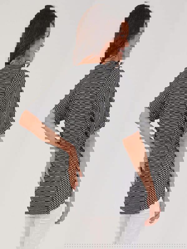 VIZ-A-VIZ Contrast Stipe Top