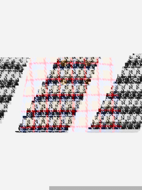 Versace Girls Tartan Tweed Skirt in White