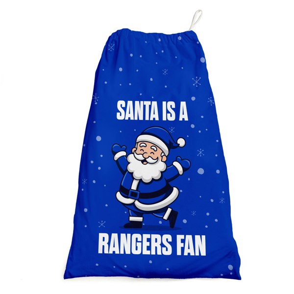 BritishmadeGifts Santa is a Rangers Fan - Football Fan Santa Sack
