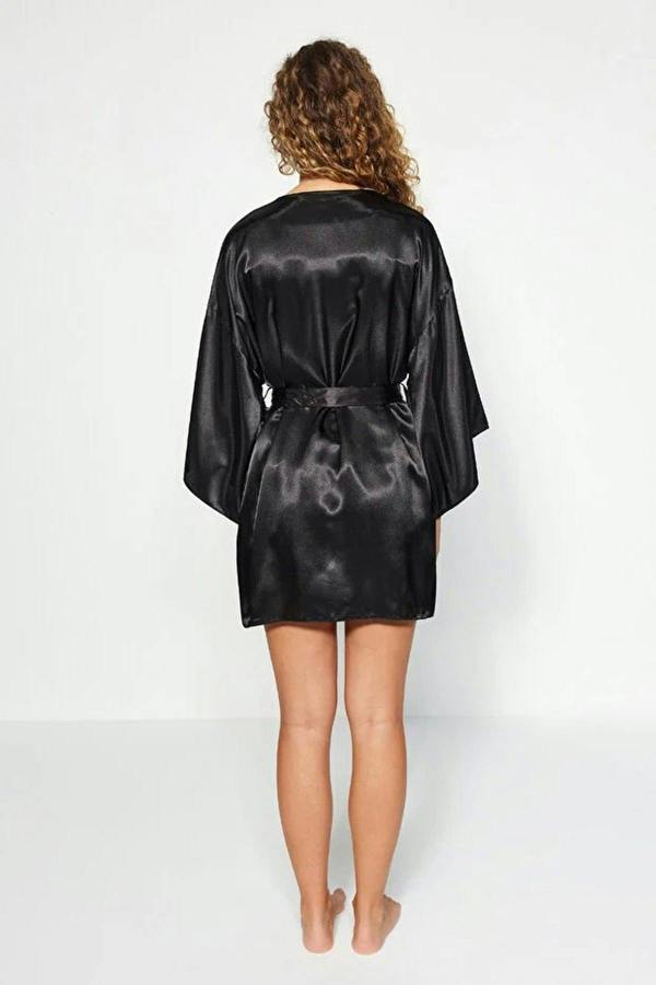 WOVCOR Satin Woven Dressing Gown with Belt