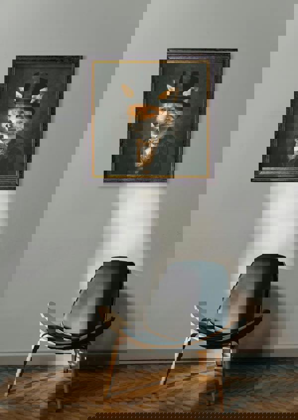 Exceptional Art Count Foxalot - Gentleman Fox Oxford Square Frame