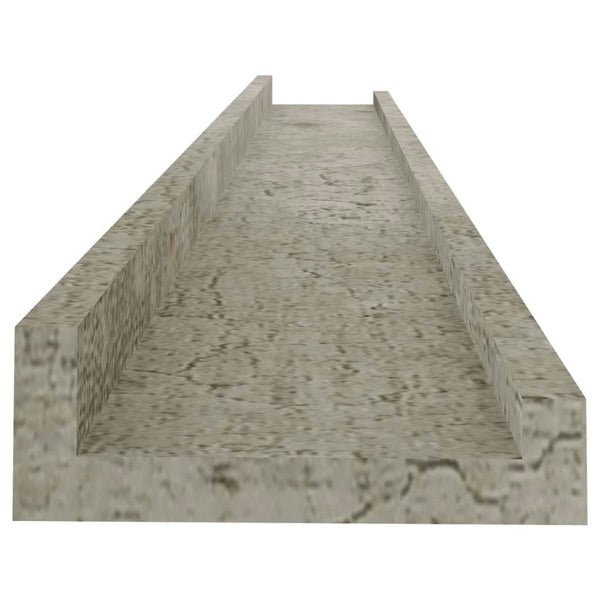 Berkfield Wall Shelves 4 pcs Concrete Grey 80x9x3 cm