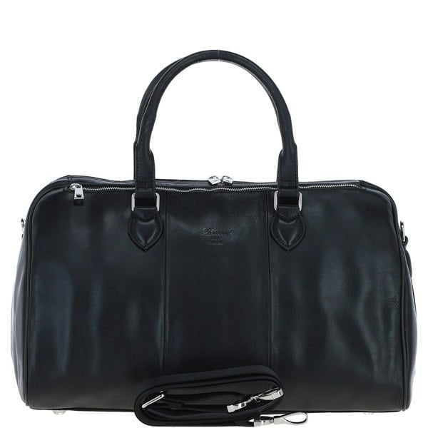 Real Leather Duffle Bag with Detachable Strap: pl-47