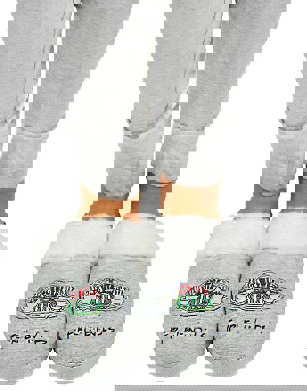 Friends Girls Grey Central Perk Graphic Mule Slippers