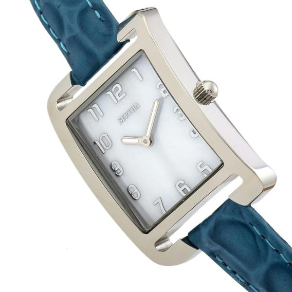 Bertha Marisol Swiss MOP Leather-Band Watch - Blue - BTHBR6901