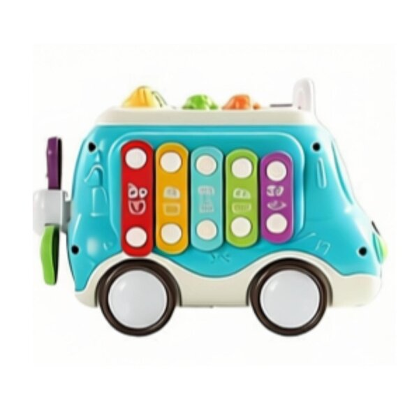 deAO Toys deAO Interactive Learning Bus Toy Multi‑Function Activity Car with Lights, Music, Tools & Gears Educational Sensory Toy for Toddlers