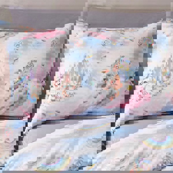 Catherine Lansfield Candy Unicorn So Soft Reversible Duvet Cover Set Pink