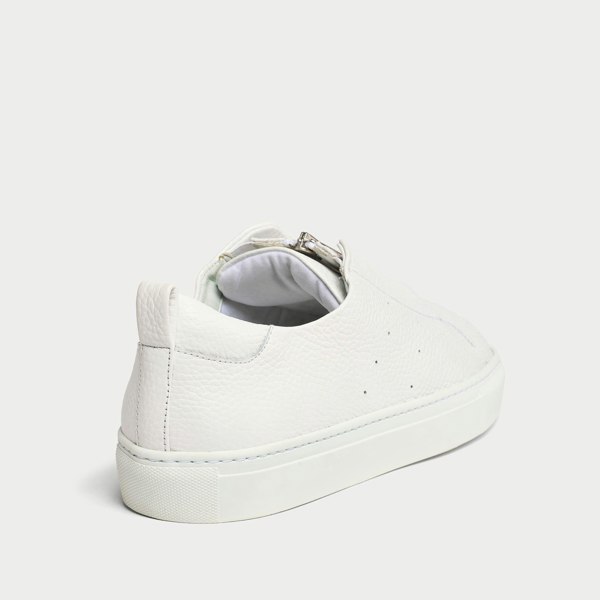 Estella white sneakers back view