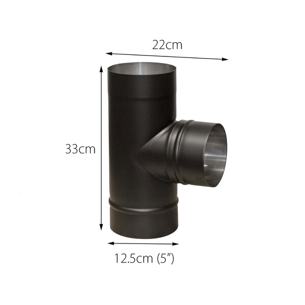  Royal Fire™ Flue Pipe 90 Degree Tee for 5" inch (125mm)