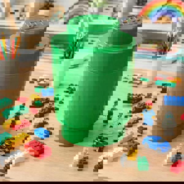 LEGO Round 1-Stud Stackable Storage Brick Green