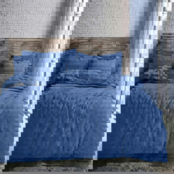 Velosso Plain Teddy Fluffy and Warm Fleece Duvet Cover Set