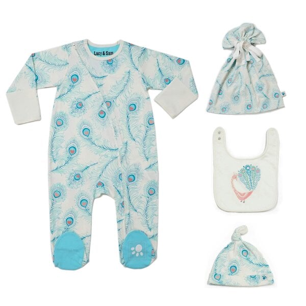 Lucy & Sam Peacock White Baby Bundle