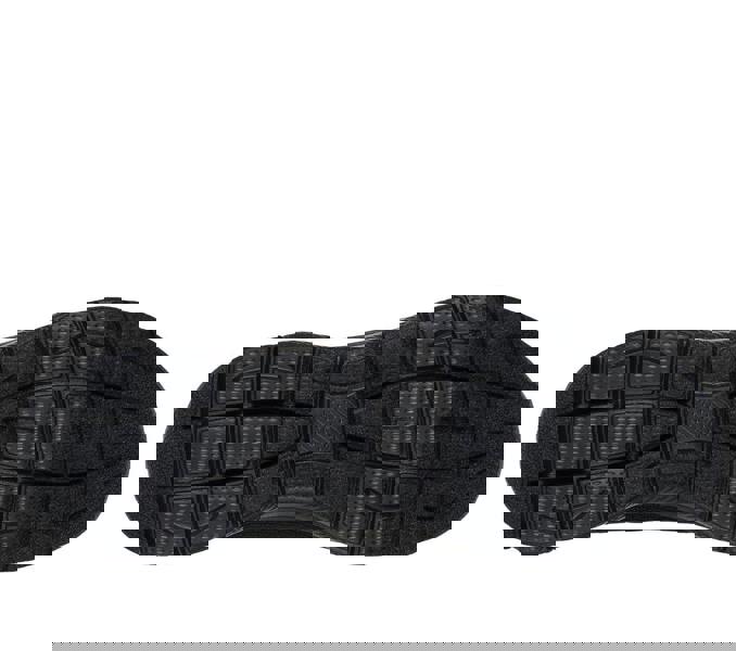 Skechers Summer Blush Womens Slip On Casual Sports Walking Trainers, black rubber sole with textured grip pattern.