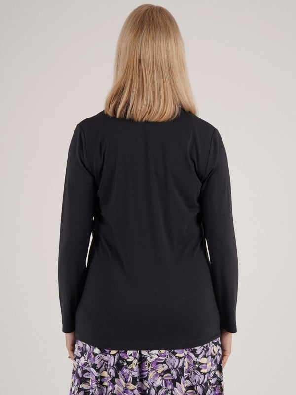 TIGI-Wear Tonal Brushstroke Floral Mock Cardigan Top