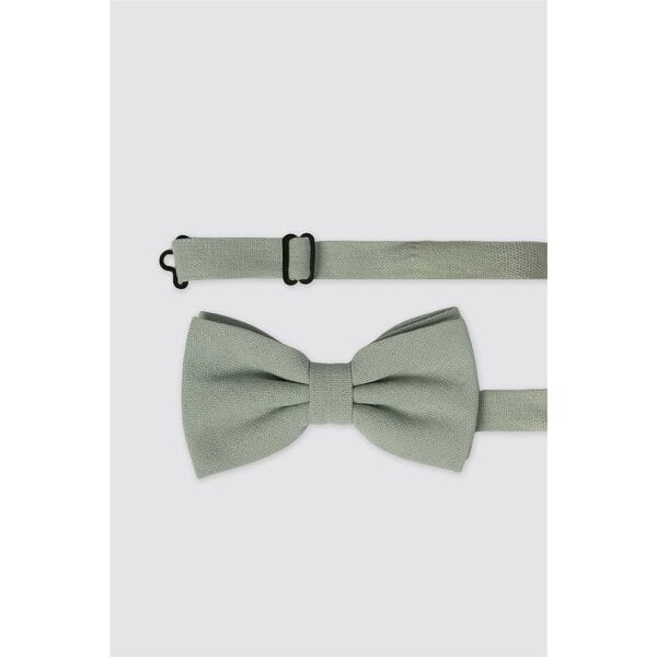 Antique Rogue Sage Linen Blend Bow Tie